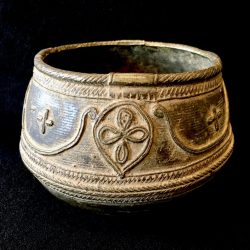 Antique Moroccan ceremonial Kashkol Bowl